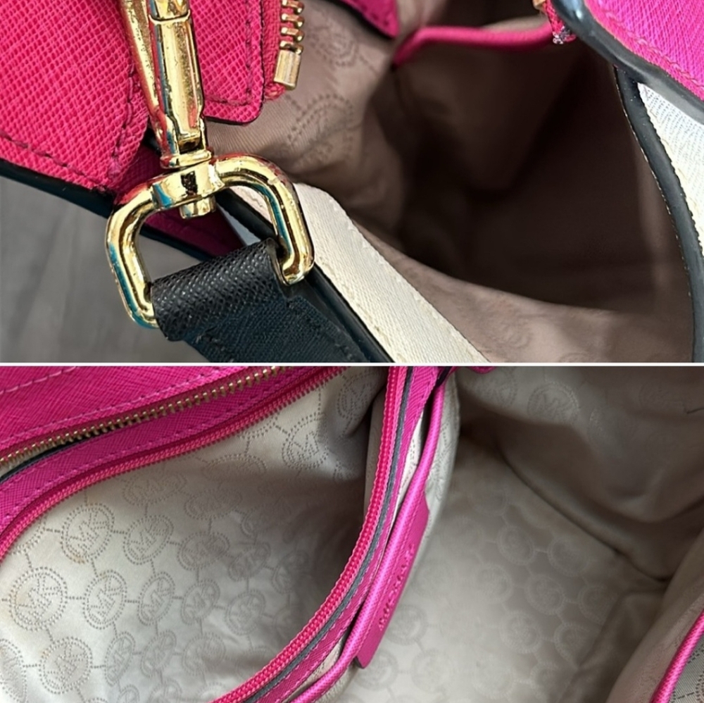 Michael Kors Pink and White Women's Bag - Picture 2 of 4